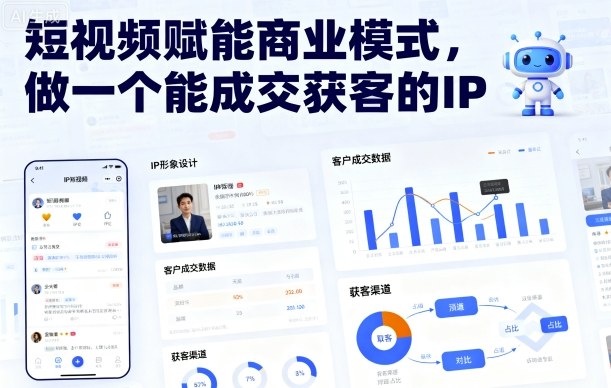 短视频赋能商业模式，做一个能成交获客的IP-萤火网创