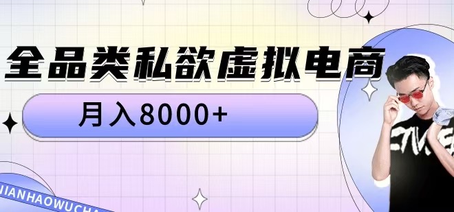 全品类私欲虚拟电商，月入8000+【揭秘】-萤火网创