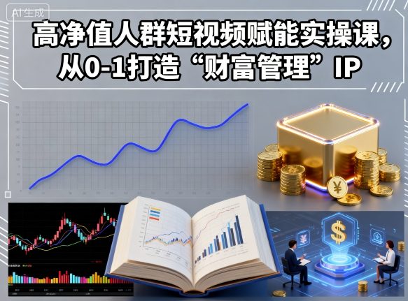 高净值人群短视频赋能实操课，从0-1打造“财富管理”IP-萤火网创