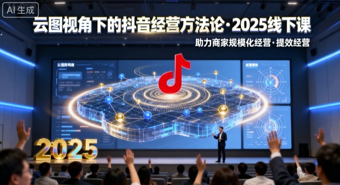 云图视角下的抖音经营方法论，2025线下课，助力商家规模化经营，提效经营(录音+字幕)-萤火网创