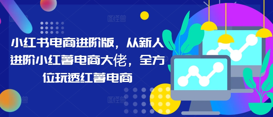 小红书电商进阶版，从新人进阶小红薯电商大佬，全方位玩透红薯电商-萤火网创