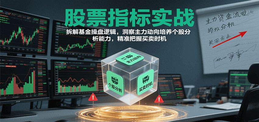 股票指标实战，基金操盘逻辑拆解，洞察主力动向培养个股分析能力把握买卖时机(更新)-萤火网创