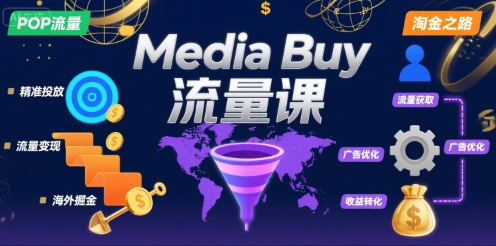 Media Buy之POP流量课，带你开启海外Media Buy淘金之路-萤火网创