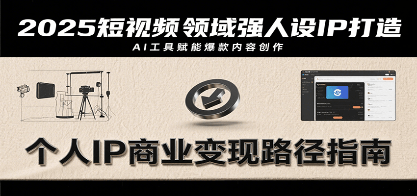 2025短视频领域强人设IP打造，结合爆款案例与AI工具应用，从个人出镜到商业成交转化-萤火网创