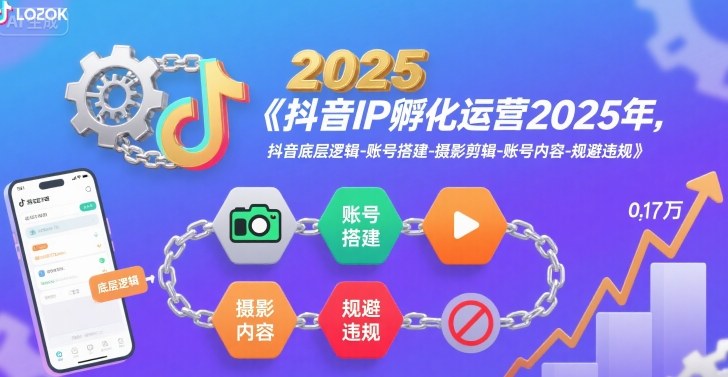 抖音IP孵化运营2025年，抖音底层逻辑-账号搭建-摄影剪辑-账号内容-规避违规-萤火网创