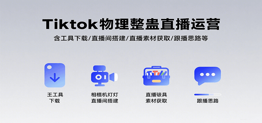 Tiktok物理整蛊直播运营，包含工具下载/直播间搭建/直播素材获取/跟播思路等-萤火网创