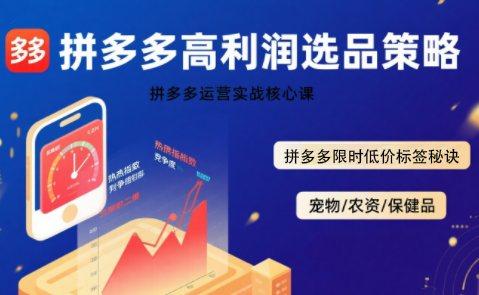 久号老师·拼多多选品暴利技术实战课-萤火网创