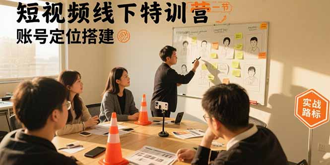 短视频线下特训营：账号定位搭建/口播号拍摄剪辑/直播间流量入口/变现实战-萤火网创