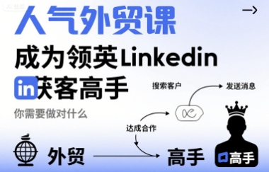 人气外贸课-成为领英Linkedin获客高手，你需要做对什么-萤火网创