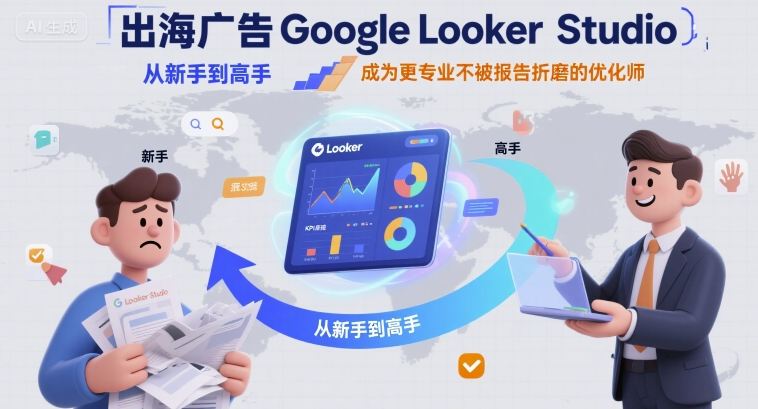 出海广告Google Looker Studio从新手到高手，成为更专业不被报告折磨的优化师-萤火网创