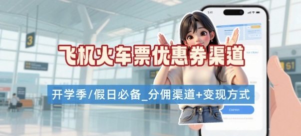 学生党必看！机票火车票优惠券申请渠道 + 项目打法，开学季节日速存-萤火网创
