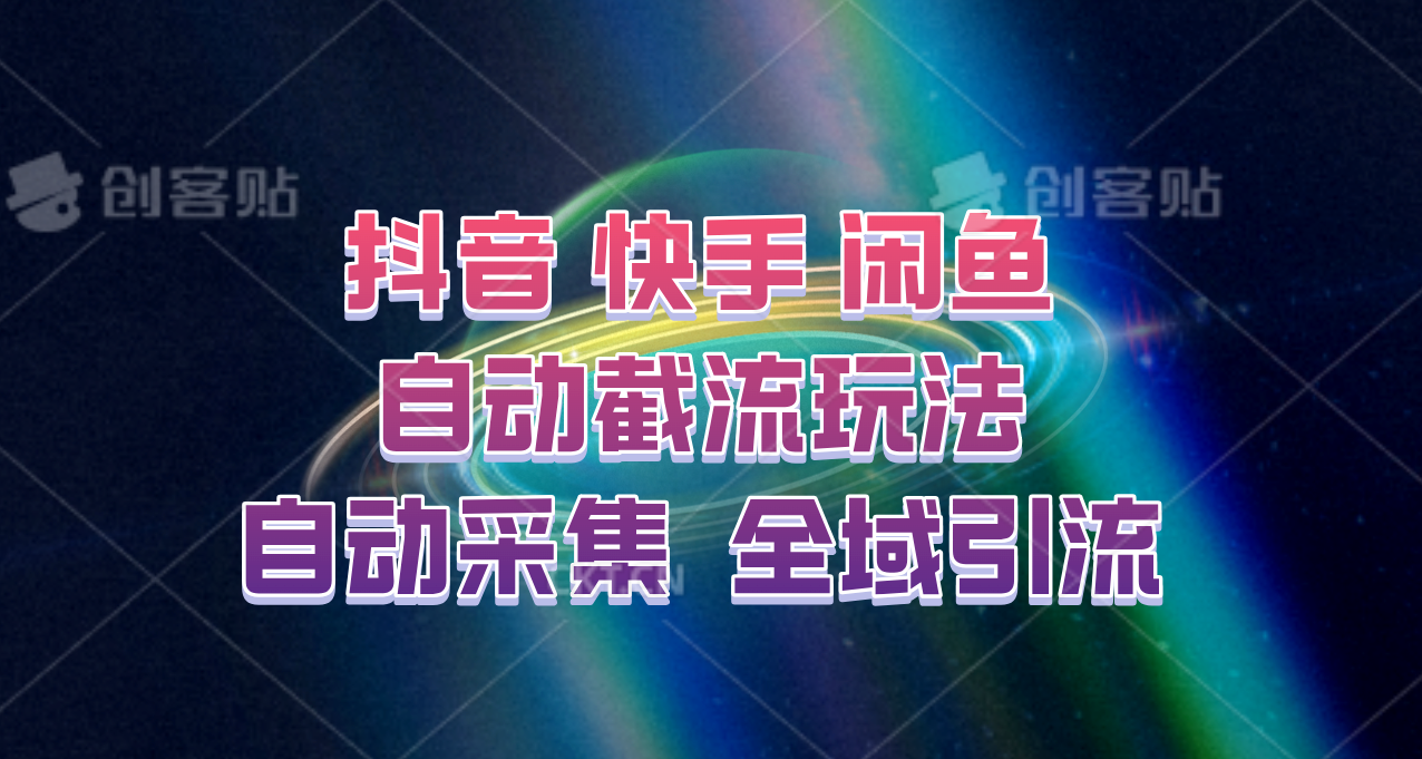 快手、抖音、闲鱼自动截流玩法，利用一个软件自动采集、评论、点赞、私信，全域引流-萤火网创