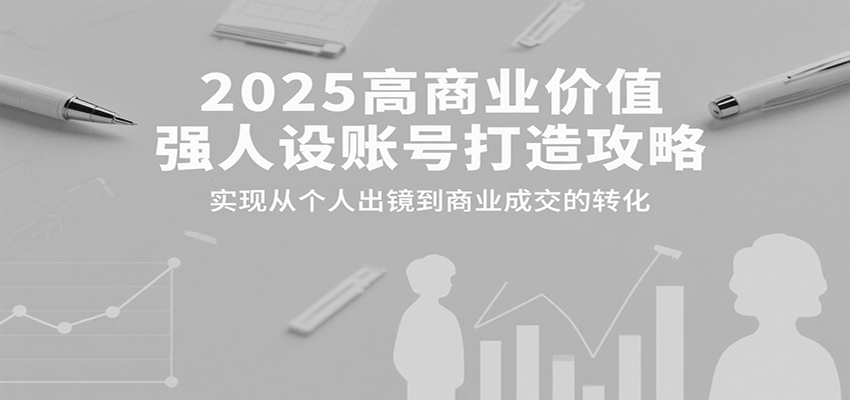 2025高商业价值强人设账号打造攻略，实现从个人出镜到商业成交的转化-萤火网创